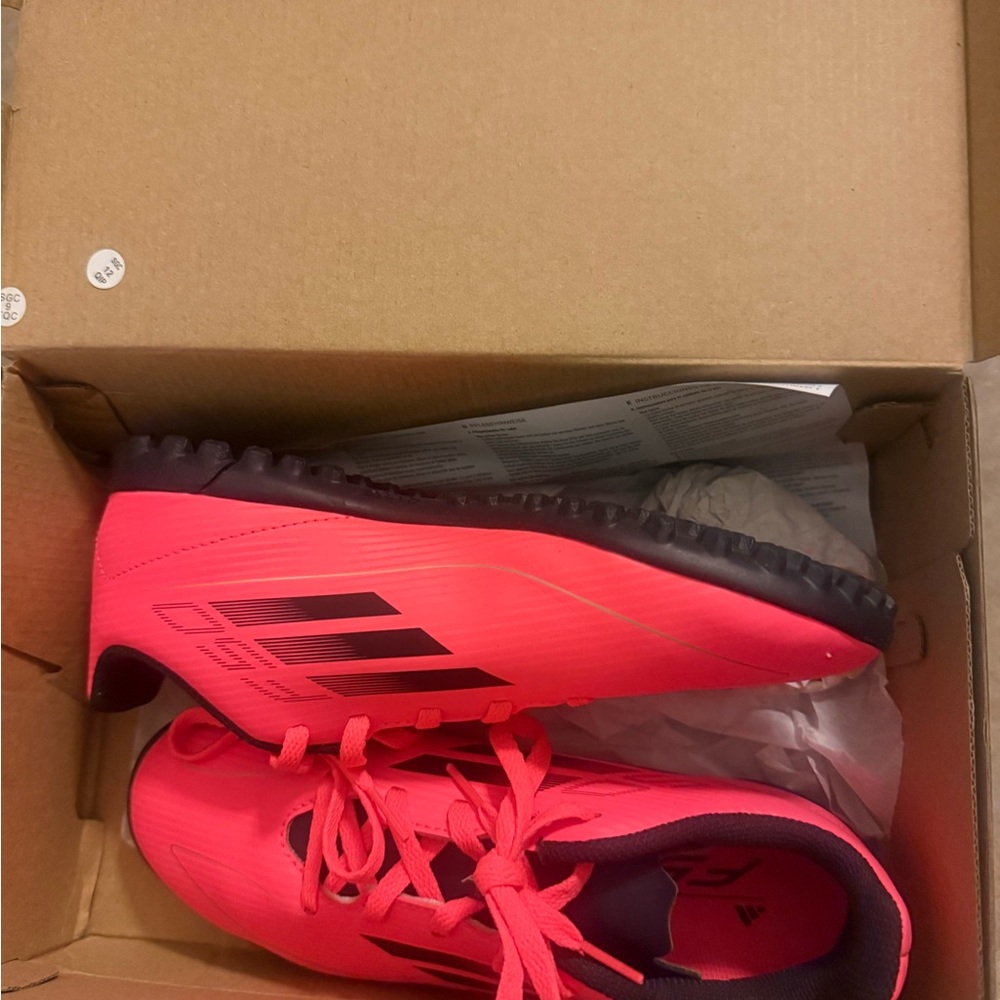 Adidas Red Athletic Shoes cleats
